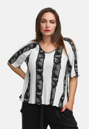 Laatikkomainen paita kevyestä viskoosijoustosta 'Sovana'