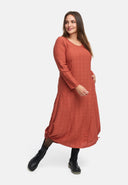 Kjole i A-linje med rynkning 'Ferina'