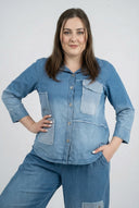 Blús 'Sky' – Denim Préimhe, Paiste & Síneadh