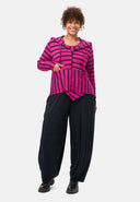 'Sienna' giacca - viscosa stretch, mix a righe