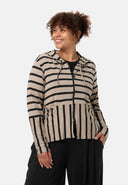 'Sienna' giacca - viscosa stretch, mix a righe