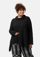 'Vera' tunika - tone-i-tone-struktur & asymmetrisk snit