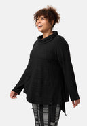 'Vera' tunika - tone-i-tone-struktur & asymmetrisk snit