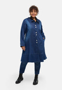 'Casaco 'Denira' – denim, linha A, até ao joelho