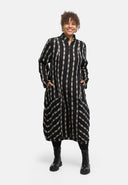 'Karena' Kleid - Baumwoll-Stretch, Streifenlook