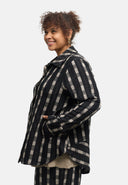 'Karena' Blusenjakke - Bomuld-stretch, stribemønster