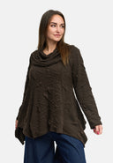 'Brunel' Tunika – kurze Form, edel strukturiert & Hemdkragen