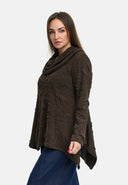 'Brunel' Tunika – kurze Form, edel strukturiert & Hemdkragen