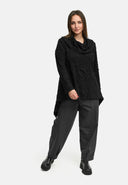 'Brunel' Tunika – kurze Form, edel strukturiert & Hemdkragen