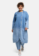 'Sky' Mantel – Premium Denim, Ombre-Waschung & Stretch