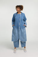 'Sky' Mantel – Premium Spijkerstof, Ombre-wassing & Rekbaar