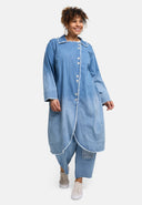 'Sky' Mantel – Premium Denim, Ombre-Waschung & Stretch