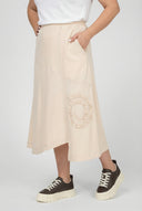 Jupe 'Livia' – Ligne A, asymétrique et extensible